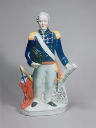Staffordshire Figur von Sir James Dundas, ca. 1854